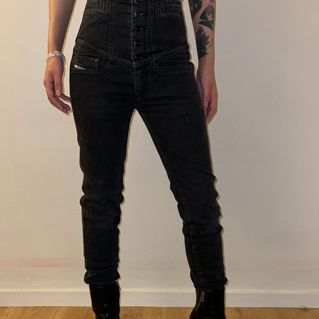 Diesel Corset Black Denim Jeans