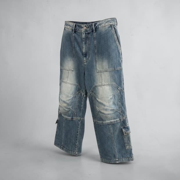 32~33/ 준지 24FW 후라쉬 데님 카고팬츠