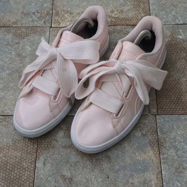 (230)푸마 하트 페이턴트 핑크