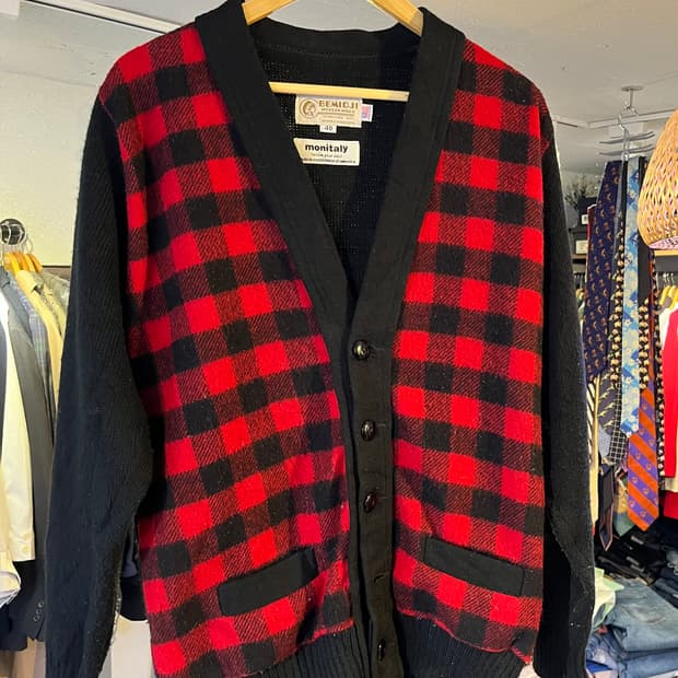모니탤리 × 베미지 울렌 밀스 울 가디건(미국제)