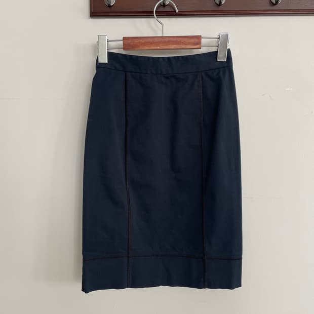돌체앤가바나 네이비 미디 스커트