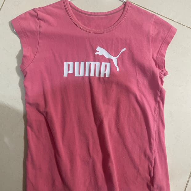 PUMA pink logo short-sleeve T-shirt