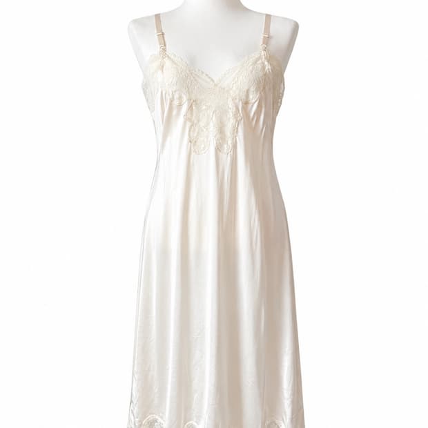      로즈 아이보리 레이스 슬립 