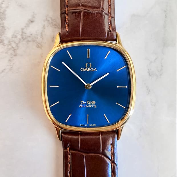 오메가 드빌 엘립스 블루 금장 민트급 빈티지 시계