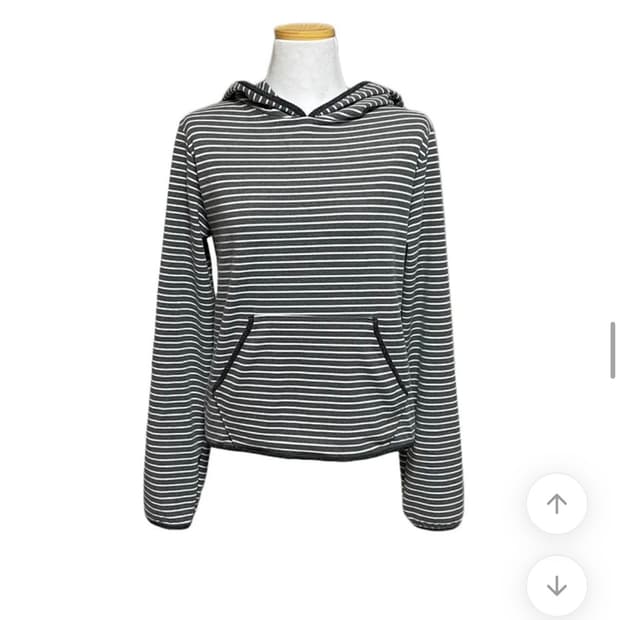 스트라이프 후드티