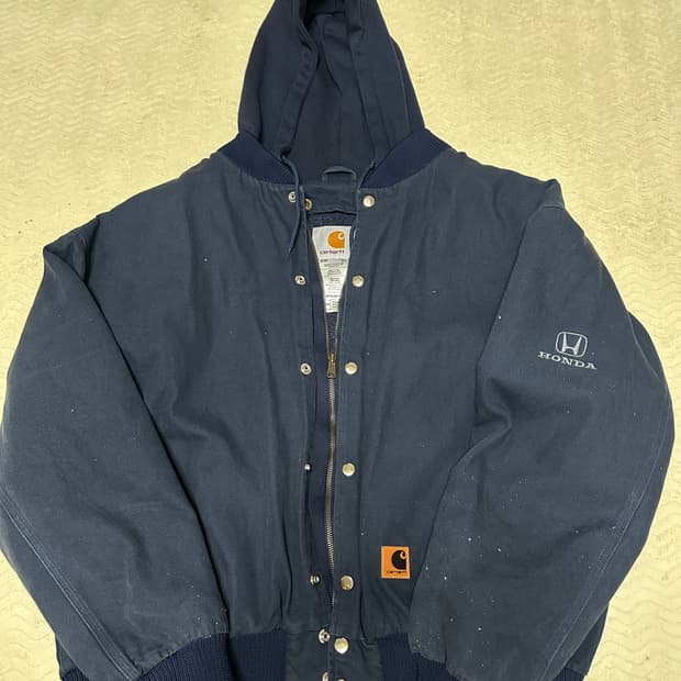 칼하트 x Honda 워크 후드자켓 네이비 XL