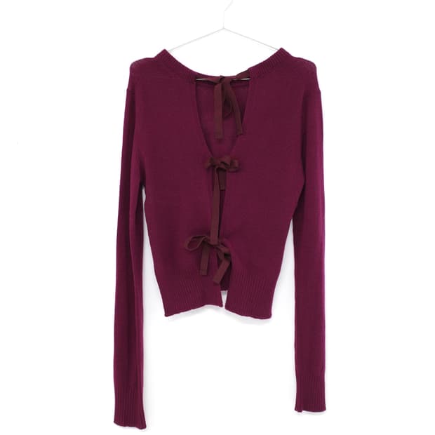 Prada Burgundy Cardigan