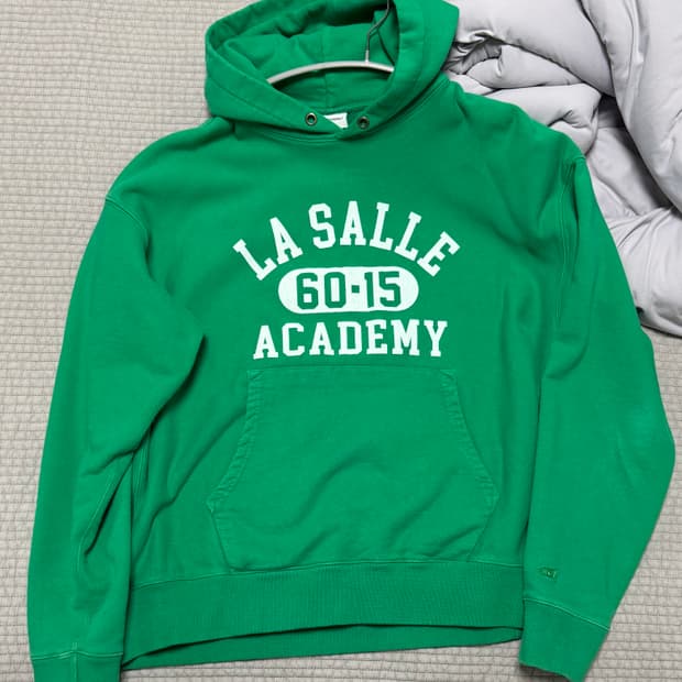 아웃스탠딩 V.S.C 후드티 SWEAT(LASSALE)_그린