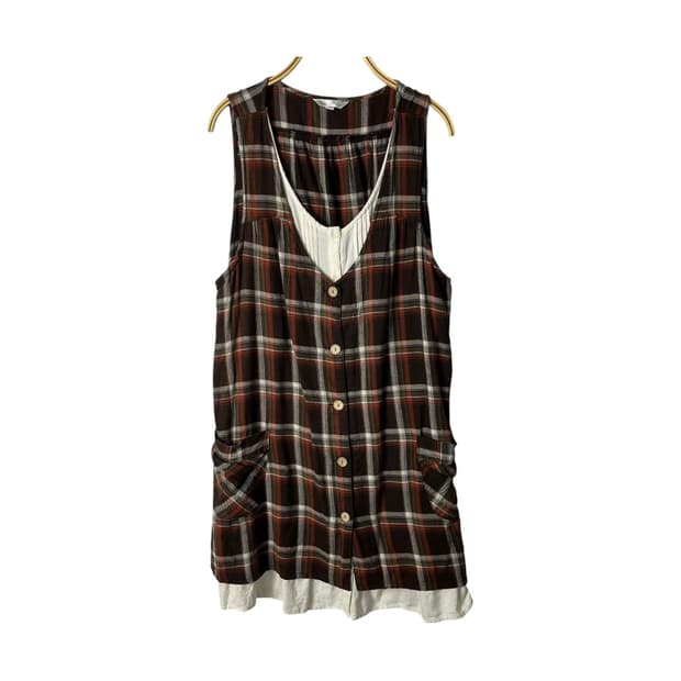 [JPN] 빈티지 모리걸 바선생 체크 원피스