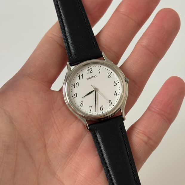 1990s Arabic Index Silver Quartz