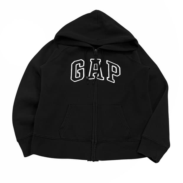  갭 GAP 빅로고 후드집업 블랙