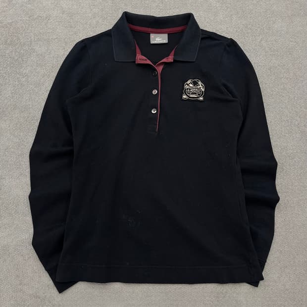 36 라코스테 블랙 긴팔 폴로티