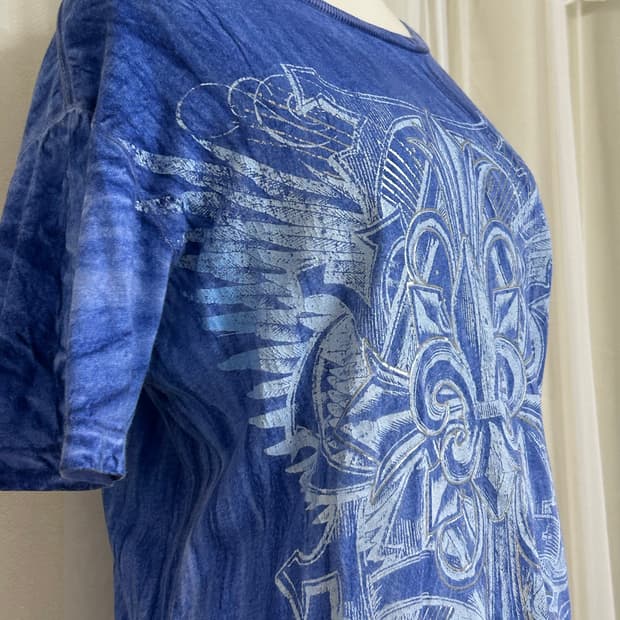 Vintage 펑크 워시드 프린팅 탑