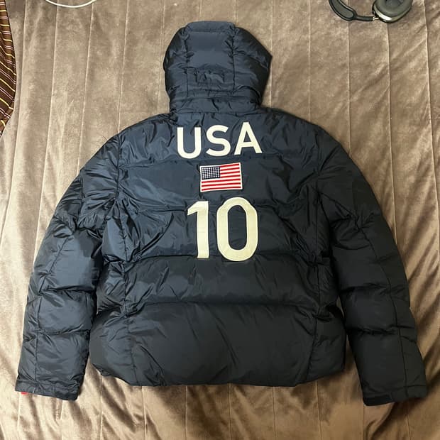 폴로 빅포니 성조기 패딩