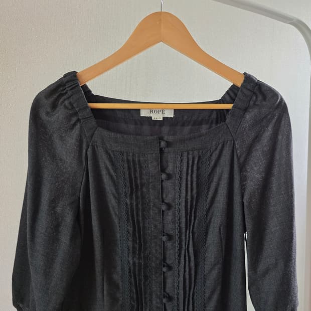 ROPE 스퀘어넥 울 원피스 (EX3)