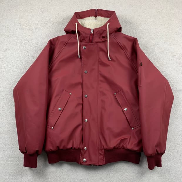 알파인더스트리 x 스투터하임 페이크 레더 N-2B 자켓 레드