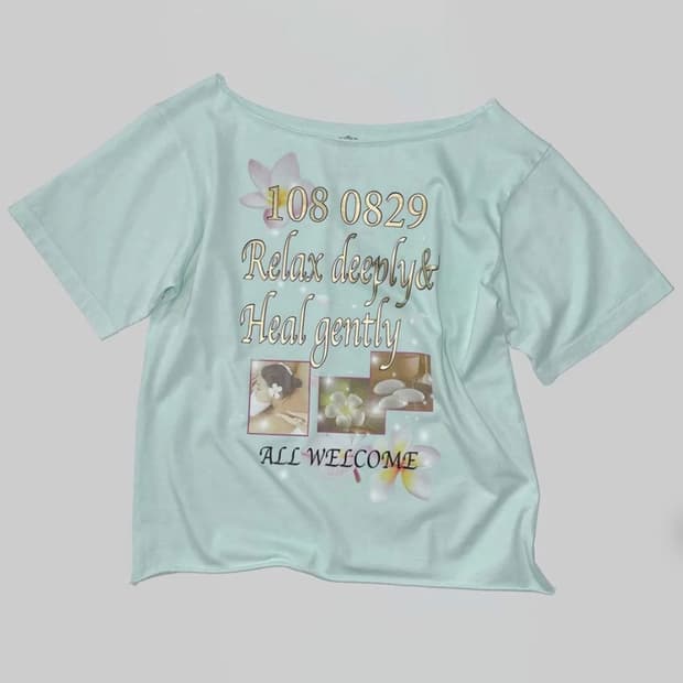 ์ค์ปฌํํฐ Healing Off-Shoulder Tee Baby Blue