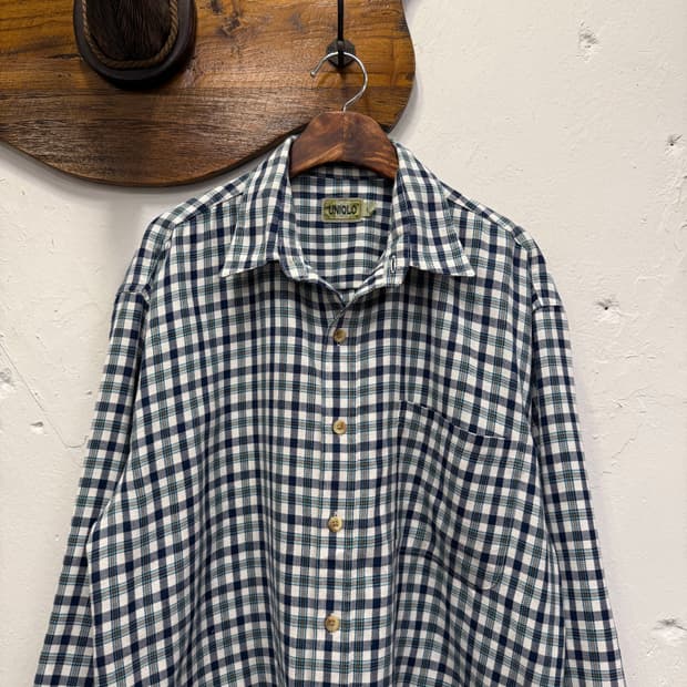 (L) OLD UNIQLO 유니클로 Vintage Check Shirt