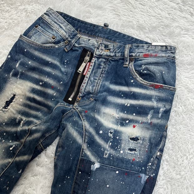 디스퀘어드2 페인팅 데미지 청바지 48