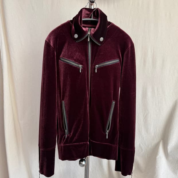 Tornado Mart 벨벳 집업 자켓