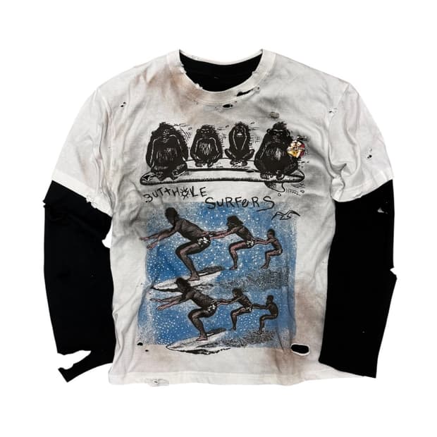 90‘s mood band distressed tees (긴팔 포함)