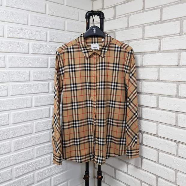 [us10/66/22년/정품] 버버리 노바체크 롤업 셔츠