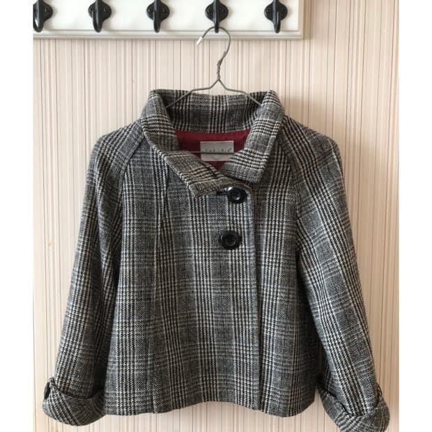 빈티지 체크 코트