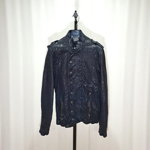 (택포) 드로메 엠보 리얼레더 자켓 M B632