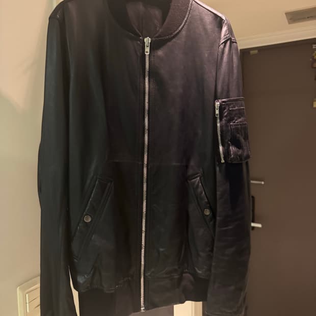 릭오웬스 레더 플라이트 봄버 매장판 48