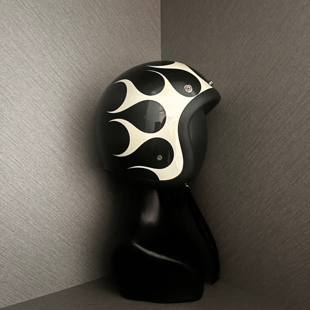 vintage flame helmet