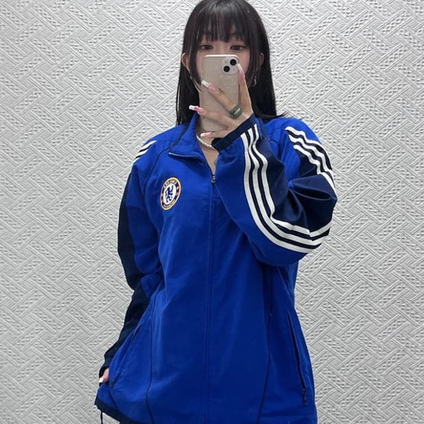 아디다스 빈티지 캐주얼 스포티 첼시 배색 바람막이 110 C13547