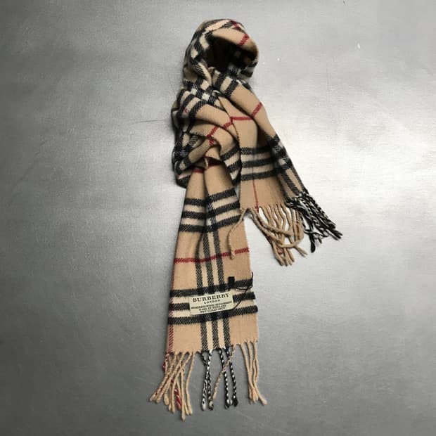 버버리 정품 메리노/캐시미어 머플러 베이지
