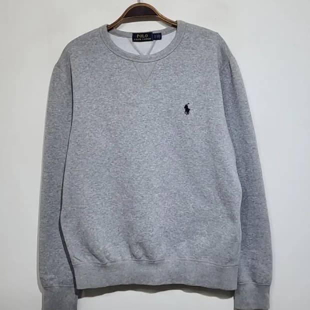 (M) 랄프로렌 폴로 스웨트 그레이 기모 맨투맨 티셔츠 