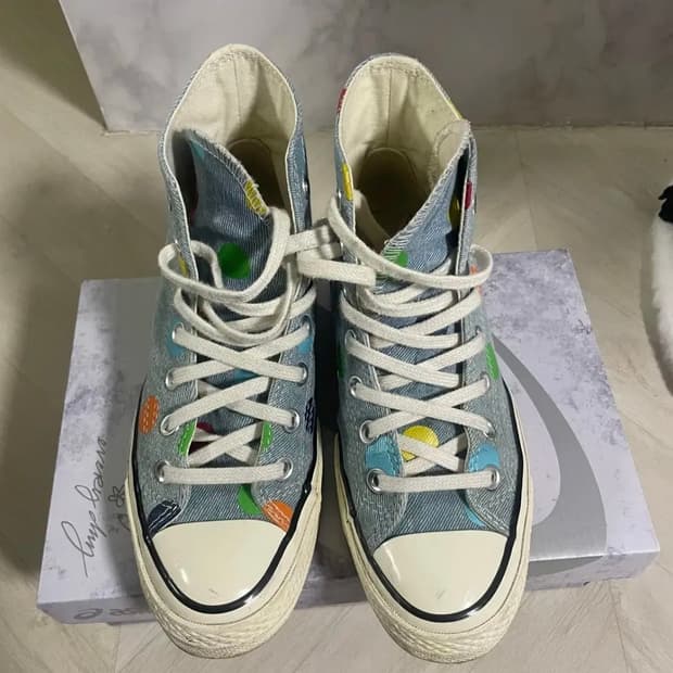 컨버스 척 70x골프왕 폴카닷 225