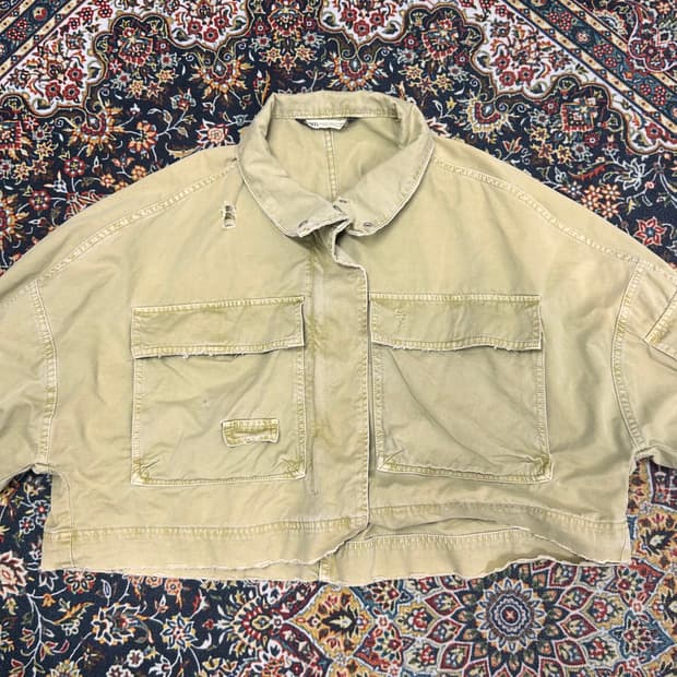 자라 빈티지 레이싱 크롭 자켓