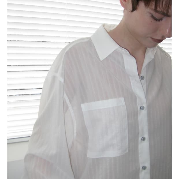 카셀 CACELE STRIPE SHEER SHIRTS cos 팔로마울
