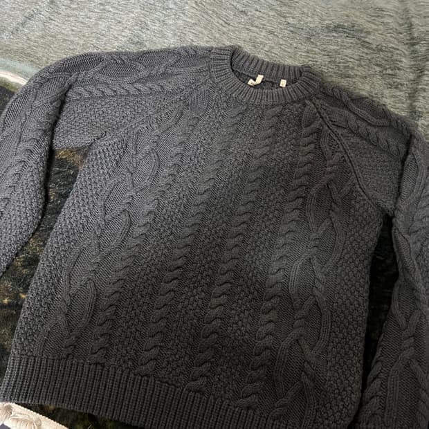 선플라워 케이블 니트 Lsize