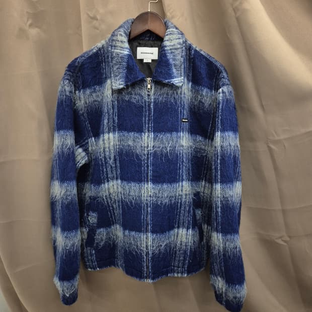 thisisneverthat 브러쉬드 체크 집업 자켓 L