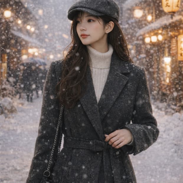 린 울코트  캉골 Wool 504 헌팅캡 겨울 코디세트