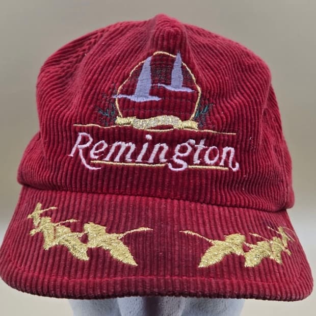 빈티지 레밍턴(총기제조회사) 코듀로이 모자 OS
