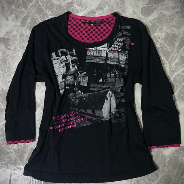 punk printing sleeve t