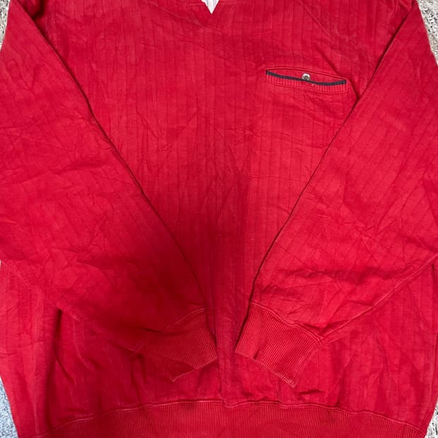 일본판 Club HL 레드 골지 긴팔 맨투맨 사이즈 110