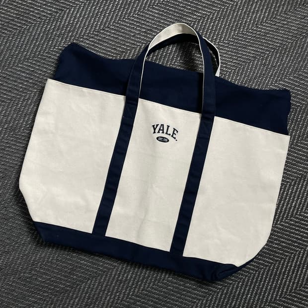 YELE 예일 투톤 캔버스 에코 도트백y 4533