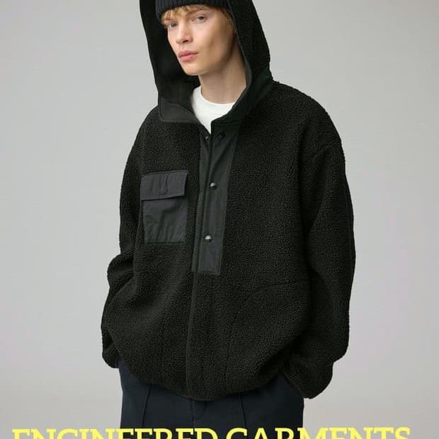 GU × Engineered Garments 플리스 블랙 3xl