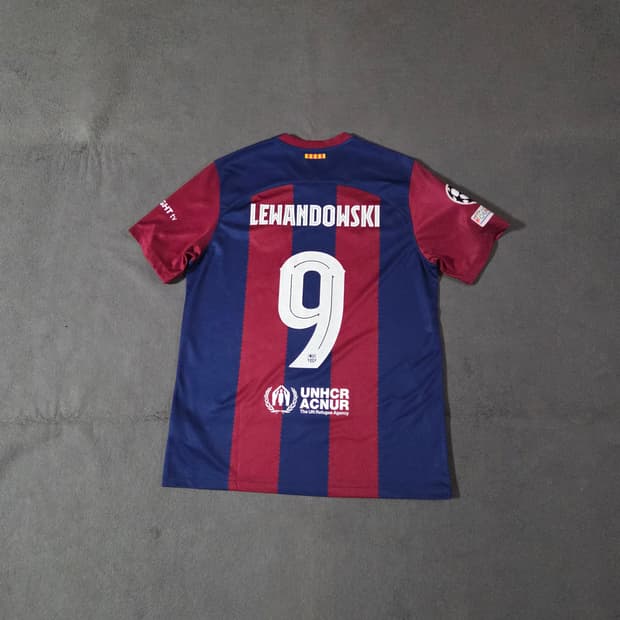 L 23-24 나이키 바르셀로나 레반도프스키 홈 져지 유니폼 어센틱