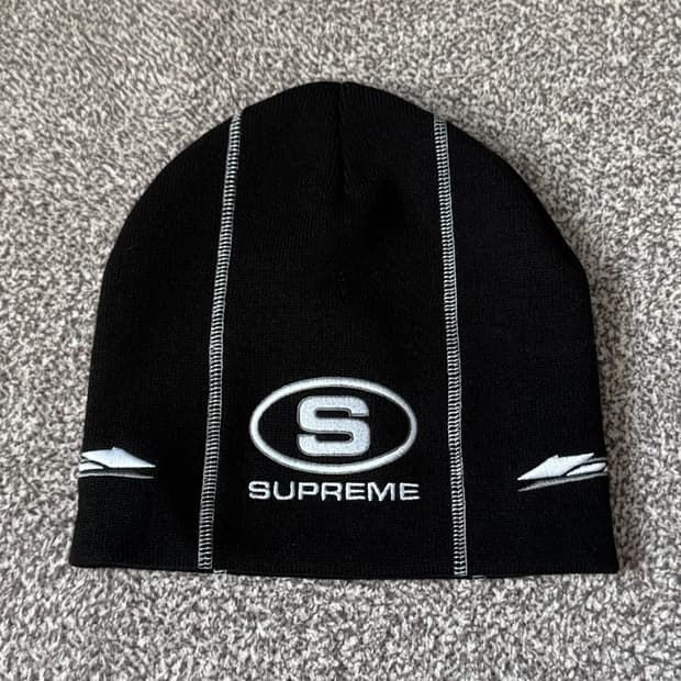 슈프림 레이싱 패널 비니 블랙