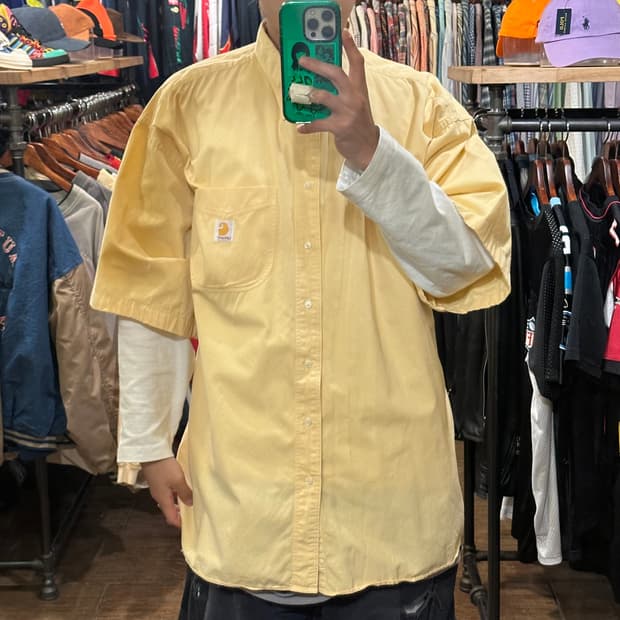 [HI] 칼하트 반팔 셔츠 옐로우