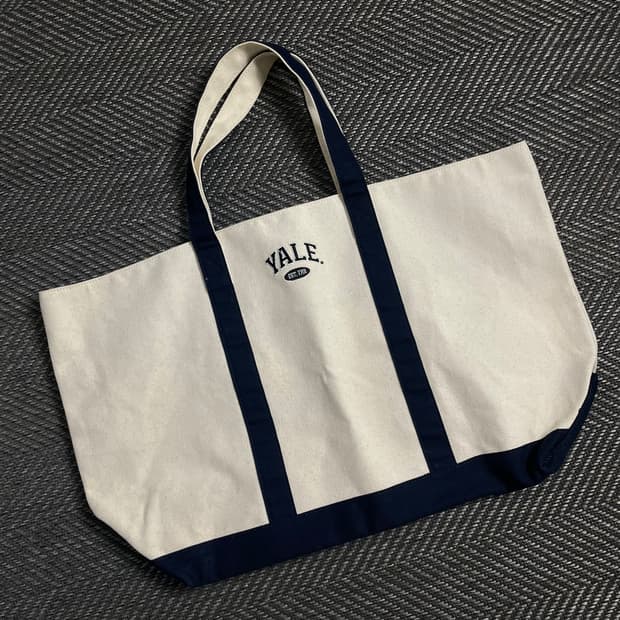 YELE 예일 투톤 캔버스 에코 도트백 y 3985