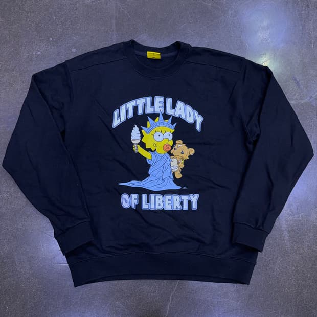 아크메드라비 x 심슨 가족 매기 오브 리버티 맨투맨 블랙 1