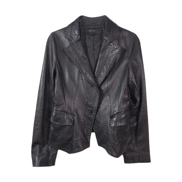 레노마 레이디스 램스킨 레더 블레이저 자켓 6